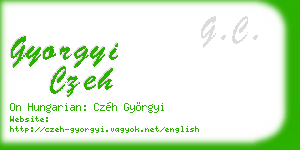 gyorgyi czeh business card