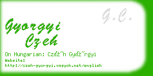 gyorgyi czeh business card